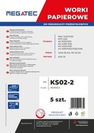 Papierové vrecká Megatec pre Starmix 32-35 l, sada 5 ks Papierové vrecká Megatec pre Starmix 32-35 l, sada 5 ks
