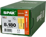 Univerzálne skrutky do dreva 8 x 180mm SPAX WIROX BIT T-40 kužeľ 50ks Univerzálne skrutky do dreva 8 x 180mm SPAX WIROX BIT T-40 kužeľ 50ks