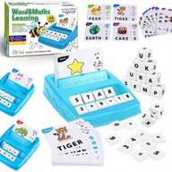Sada vzdelávacích hier 2v1 na učenie angličtiny a matematiky, kartové kocky Sada vzdelávacích hier 2v1 na učenie angličtiny a matematiky, kartové kocky