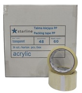 Priehľadná akrylová baliaca páska Starline s dĺžkou 60 rokov