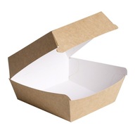 Burger boxy Eco kraft box 145x145x100mm 75ks