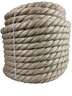 Jutové lano 30 mm, škrabadlo, plachtenie, 20 m, HRUBÉ PLÁNO, BEZ ZÁPACHU