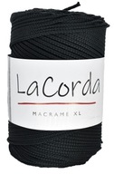 La Corda makrame xl 3mm polyester reťazec 160 čierna 130 m La Corda makrame xl 3mm polyester reťazec 160 čierna 130 m