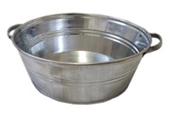 Okrúhla vaňová misa, 13l, pozinkovaný kov Okrúhla vaňová misa, 13l, pozinkovaný kov