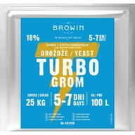 TURBO GROM kvasnice 5-7 dní 18% 340g - na 100 litrov