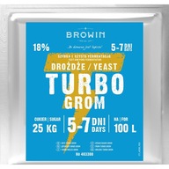 TURBO GROM kvasnice 5-7 dní 18% 340g - na 100 litrov