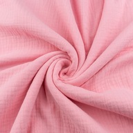 Bavlnená mušelínová dvojitá gáza, farba ružových nohavičiek