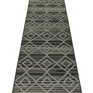 Plocho tkaný koberec čierno-šedý 70x80cm