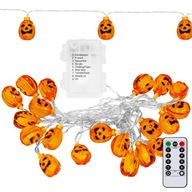 20 LED ZÁVISNÝCH LAMPIEL HALLOWEENSKÉ TEKVINY 282cm ORANŽOVÁ SVIETIACA DEKORÁCIA 20 LED ZÁVISNÝCH LAMPIEL HALLOWEENSKÉ TEKVINY 282cm ORANŽOVÁ SVIETIACA DEKORÁCIA