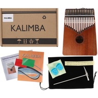 Drevený prenosný klavír Kalimba so 17 klávesmi