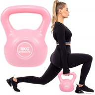 KETTLEBELL DUMBELL HMOTNOSŤ 8kg GUĽA DUMBELL RUŽOVÁ