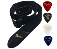 FENDER pás na akustickú elektrickú gitaru + trsátka FENDER pás na akustickú elektrickú gitaru + trsátka