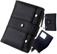 Dámska priestranná kožená peňaženka so zapínaním na jemný patent