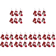 36 ks Červené vianočné ponožky