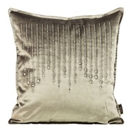 Zamatová obliečka na vankúš, glamour štýl, kamienky, 45X45 BÉŽOVÁ Zamatová obliečka na vankúš, glamour štýl, kamienky, 45X45 BÉŽOVÁ