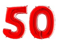 Číslo Balóniky 50. narodeniny Červené 100 cm Číslo Balóniky 50. narodeniny Červené 100 cm