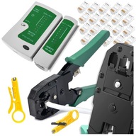 RJ45 TESTER KÁBLOV IZOLAČNÝ STRIPÁK Krimpovacie NÁRADIE ZÁSTRČKY x100 RJ45 TESTER KÁBLOV IZOLAČNÝ STRIPÁK Krimpovacie NÁRADIE ZÁSTRČKY x100