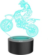3D LED NOČNÁ LAMPA MOTOKRÓZOVÁ MOTOROVÁ LAMPA 16 FARIEB + DIAĽK 3D LED NOČNÁ LAMPA MOTOKRÓZOVÁ MOTOROVÁ LAMPA 16 FARIEB + DIAĽK