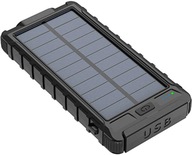 SOLAR LED power banka 10000mAh 2A 2xUSB USB-C solárna fotovoltaická