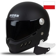 NOVÁ PRILBA NA MOTORKU HORN VINTAGE + ČELNÉ SKLO ČIERNA L NOVÁ PRILBA NA MOTORKU HORN VINTAGE + ČELNÉ SKLO ČIERNA L