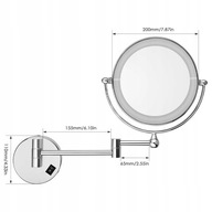 LED KOZMETICKÉ ZRKADLO Zväčšovacie X7 OBOJSTRANNÉ