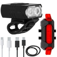 SADA BICYKLOVÝCH SVETLÁ PRED ZADNÁ LED USB SADA BICYKLOVÝCH SVETLÁ PRED ZADNÁ LED USB