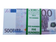 500 eurové bankovky pre zábavu a poučenie, balenie 100 kusov