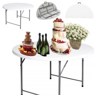 Cateringový stôl, ples, párty, kemping, skladací, okrúhly, veľký, pevný