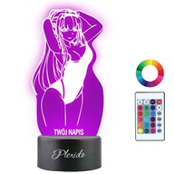 3D LED nočná lampa Zero Two Darling v anime Franxx Daruj svoj nápis 3D LED nočná lampa Zero Two Darling v anime Franxx Daruj svoj nápis