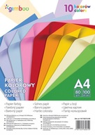 Farebný papier A4 100 listov 80 g/m2 10 neón