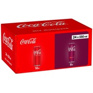 Sýtený nápoj Coca-Cola Original x16 + Cherry x8 MIX SET 24x 330ml