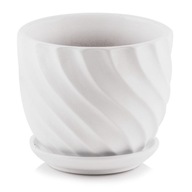 Biely keramický hrniec s podstavcom Polnix 18cm Biely keramický hrniec s podstavcom Polnix 18cm