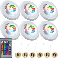 6x OSVETLENIE STROPNÝ RÁM HALOGÉN LED GU10 BIELA RGB ŽIAROVKA S DIAĽKOVÝM OVLÁDANÍM 6x OSVETLENIE STROPNÝ RÁM HALOGÉN LED GU10 BIELA RGB ŽIAROVKA S DIAĽKOVÝM OVLÁDANÍM