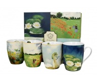 Sada 4 klasických hrnčekov na čaj maliar Monet