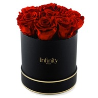 Gold Flower Box Červené prírodné večné ruže
