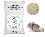 Pieskový kúpeľový prach pre činčily 0,5-1,2 mm, 25 kg, certifikát PZH Pieskový kúpeľový prach pre činčily 0,5-1,2 mm, 25 kg, certifikát PZH