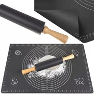 VEĽKÁ SILIKÓNOVÁ DOSKA NA PIZZOVÉ CESTO + SILIKÓNOVÝ VALEC XXL VEĽKÁ SILIKÓNOVÁ DOSKA NA PIZZOVÉ CESTO + SILIKÓNOVÝ VALEC XXL