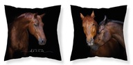 Obojstranná obliečka na vankúš Horse Horses Horse čierna 40x40