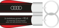 Kožená kľúčenka AUDI (čierna a červená) Kožená kľúčenka AUDI (čierna a červená)