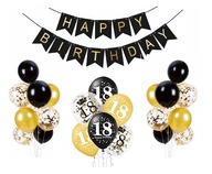 Balóny s nápisom Happy Birthday k 18. narodeninám Balóny s nápisom Happy Birthday k 18. narodeninám