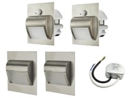 Sada halogénových LED schodiskových lámp 4x + detektory Sada halogénových LED schodiskových lámp 4x + detektory
