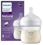 AVENT ANTIKOLICKÁ FĽAŠA NATURAL 3 RESPONSE 125ML 0M+ IMITUJÚCE MATKY PRSIE