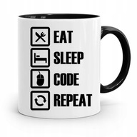 BLACK MUG IT PROGRAMÁTOR EAT SLEEP BLACK MUG IT PROGRAMÁTOR EAT SLEEP