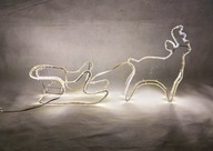 SOB SO SÁNKAMI LED DEKORÁCIA TEPLEJ BIELY 35CM!