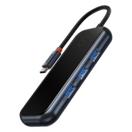 AcmeJoy HUB 4-portový USB-C 3xUSB 3.0 tmavosivý