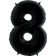 FÓLIOVÝ BALÓN ČÍSLO 8, ČIERNA, 102CM, ČÍSLO FÓLIOVÝ BALÓN ČÍSLO 8, ČIERNA, 102CM, ČÍSLO