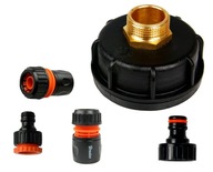 NYPEL GZ 3/4 redukcia Mauser IBC PLUG ADAPTER na hadicu ventilu 1000L + spojky