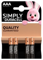 Duracell alkalické batérie LR03 AAA 4ks