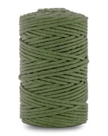 Bavlnená šnúra 5mm 100m macrame khaki Bavlnená šnúra 5mm 100m macrame khaki