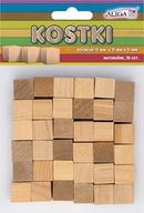 Prírodné drevené kocky 15 x 15 x 15 mm - 36 kusov